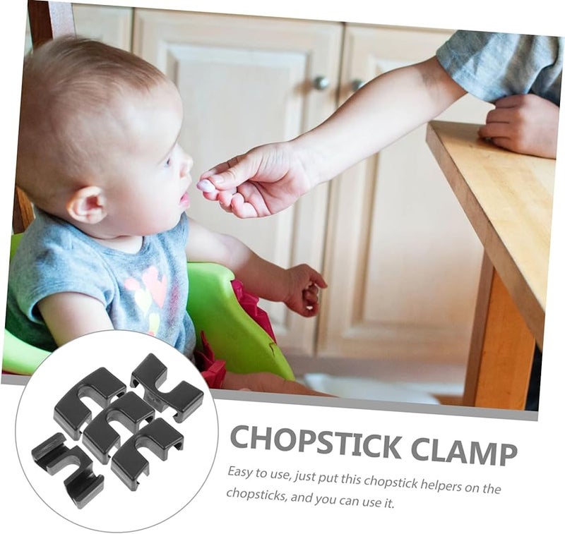 Food Grade PE Small Chopsticks Helpers 5pcs Lightweight Training Clips For Adults - Image 4